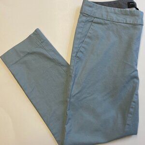 Banana Republic Hampton Fit soft teal blue cropped ankle trouser pants womens 4